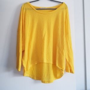 Bright High-Low Yellow Sweater!